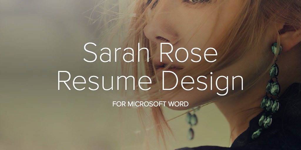 sarah rose resume design